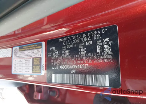 2023 Kia Seltos S из США, поврежденный, VIN KNDEU2AA1P7432837